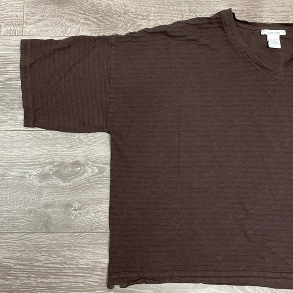 Joan Vass Oversized Knit Short Sleeve Top Brown Size 1 (US 8-10) - Picture 4 of 15